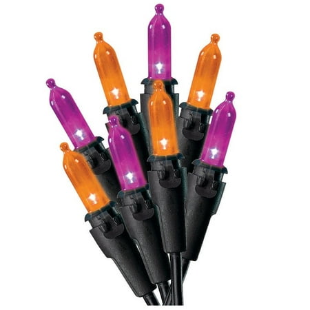 celebrations 34763 71 mini led halloween lights orangepurple 50 lights
