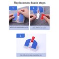 thumbnail image 3 of Cuchilla de doble punta para cartón KT, plástico y papel: cortador de papel de precisión portátil con bisel ajustable de 45° y 90°, 3 of 8