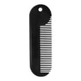 thumbnail image 1 of EeaseMX Peine para barba de aleación de zinc, resistente, accesorio portátil para peinar el cabello, accesorio útil para peluquería masculina (negro), 1 of 7