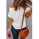 thumbnail image 1 of ABPHQTO Camiseta blanca con bolsillos y aberturas laterales para mujer, 1 of 5