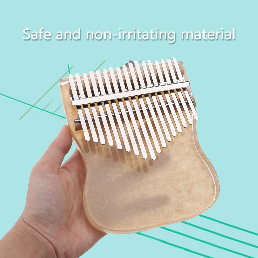 BQBQERT Thumb Piano Kalimba Instrument 17 Keys Acrylic Finger Piano Musical Instrument with Tuning for Beginner