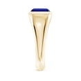 thumbnail image 3 of ANGARA Lab Grown 3.4 Ct Emerald-Cut Blue Sapphire Signet Ring for Women in 14K Yellow Gold (Size-10x8mm) | September Birthstone, Anniversary, Jewelry Gift for Women | Lab-Grown Blue Sapphire Ring, 3 of 8