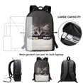 thumbnail image 6 of Uourmeti Cat Backpack, Adjustable Comfort Straps Student Bookbag 17 Inchs Large Capacity School Backpack for Travel Outdoor, 6 of 6