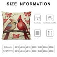thumbnail image 5 of ARISTURING  Valentine's Day Cardinal Birds Decorative Throw Pillow Covers,Heart Branches Outdoor Pillowcase, Forever Anniversary Wedding Cushion Case Home Decor, 5 of 5