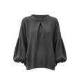 thumbnail image 4 of CONZONE Womens Sweatshirts Puff Sleeve Knit Tops for Women Fall Winter Pullover Clothes, 4 of 4