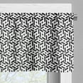 thumbnail image 5 of Ambesonne Black and White Valance & Curtain, Cubical Forms, 55"x30", White Black, 5 of 6