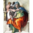 thumbnail image 2 of Michelangelo 15x18 White Modern Wood Framed Museum Art Print Titled - The Delphic Sibyl, 2 of 4