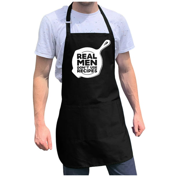 ApronMen, Funny Aprons For Men - Real Men Don't Use Recipes - 100% ...