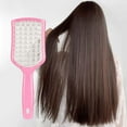 thumbnail image 4 of Detangling Hair Brush, Hair Detangler Brush for Curly Hair, Professional for Women Styling Smoothing, Portable Glide through Tangles Hairbrush Pink, 4 of 9