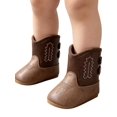 thumbnail image 6 of Baby Boys Girls Western Cowboy Ankle Boots, Soft Sole Side Hook Loop First Walker Boots for Infant Toddler Dress Shoes, 6 of 6