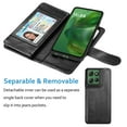 thumbnail image 5 of Njjex For Motorola Moto G Power 5G 2025 Wallet Case, Luxury PU Leather [9 Card Slots] Folio Cover with Detachable Magnetic Hard Case + Kickstand & Wrist Strap - Black, 5 of 6