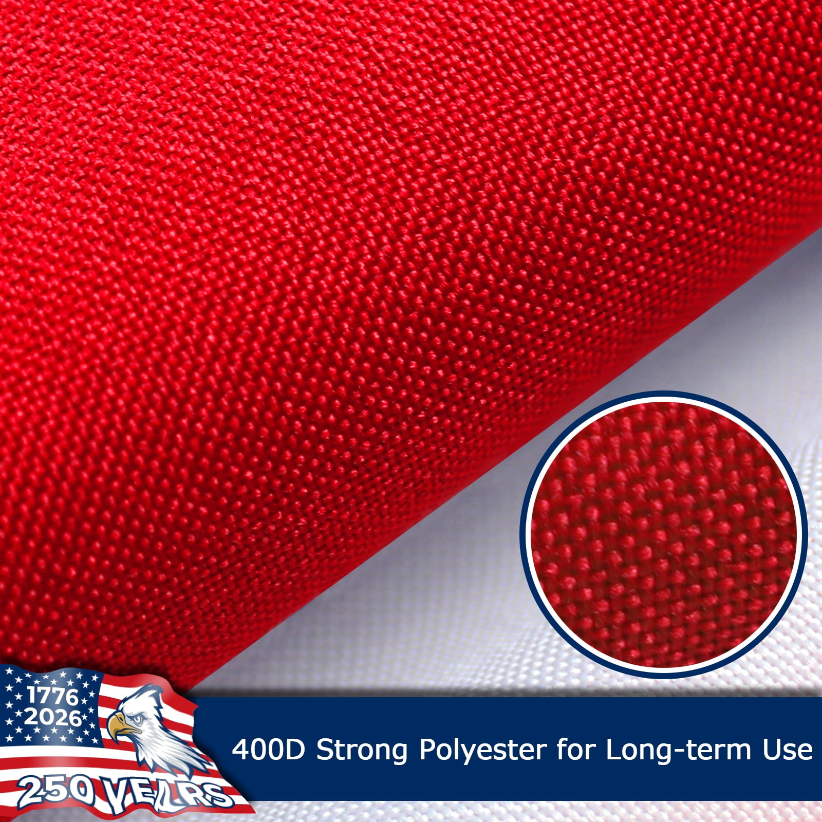 250th American Anniversary Flag 1776-2026, 250 Year USA Commemorative Flag Banner, Double-Sided 400D Heavy Duty Patriotic Decor for Indoor Outdoor, 4-Row Stitched Hem
