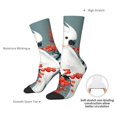 thumbnail image 4 of Cauagu Cockatoo Red Berries Print Crew Socks for Women and Men,Adult Athletic Running Socks 1-Pair Sports Socks Work Gear Socks with Moisture Wicking, 4 of 6