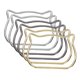 thumbnail image 1 of Uxcell 6Pcs Asa de Bolso de Metal, Anillo de Hebilla de Mano de Cabeza de Gato Reemplazo para Accesorios de Hardware de Bolsa Tejida Hecha a Mano, Oro/Metal Gun/Plata, 1 of 5