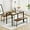 Rustic Brown,43.3″l X 23.6″w X 29.9″h, variant on Bar Stool Table Set, Dinner Table Set Upholstered Seat with Backrest, Comfortable PU Padded Seat, Coffee Kitchen Table Set with Strong Iron Frame