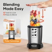 1000W Personal Blender for Smoothies and Shakes, Smoothie Maker with 6 Blades, 2*23 oz Cups, 1*10oz Grind Cup, Portable Blenders for Kitchen