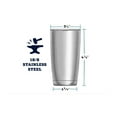 thumbnail image 3 of Vaso aislado al vacío ER de acero inoxidable 20 oz con tapa negro, 3 of 5