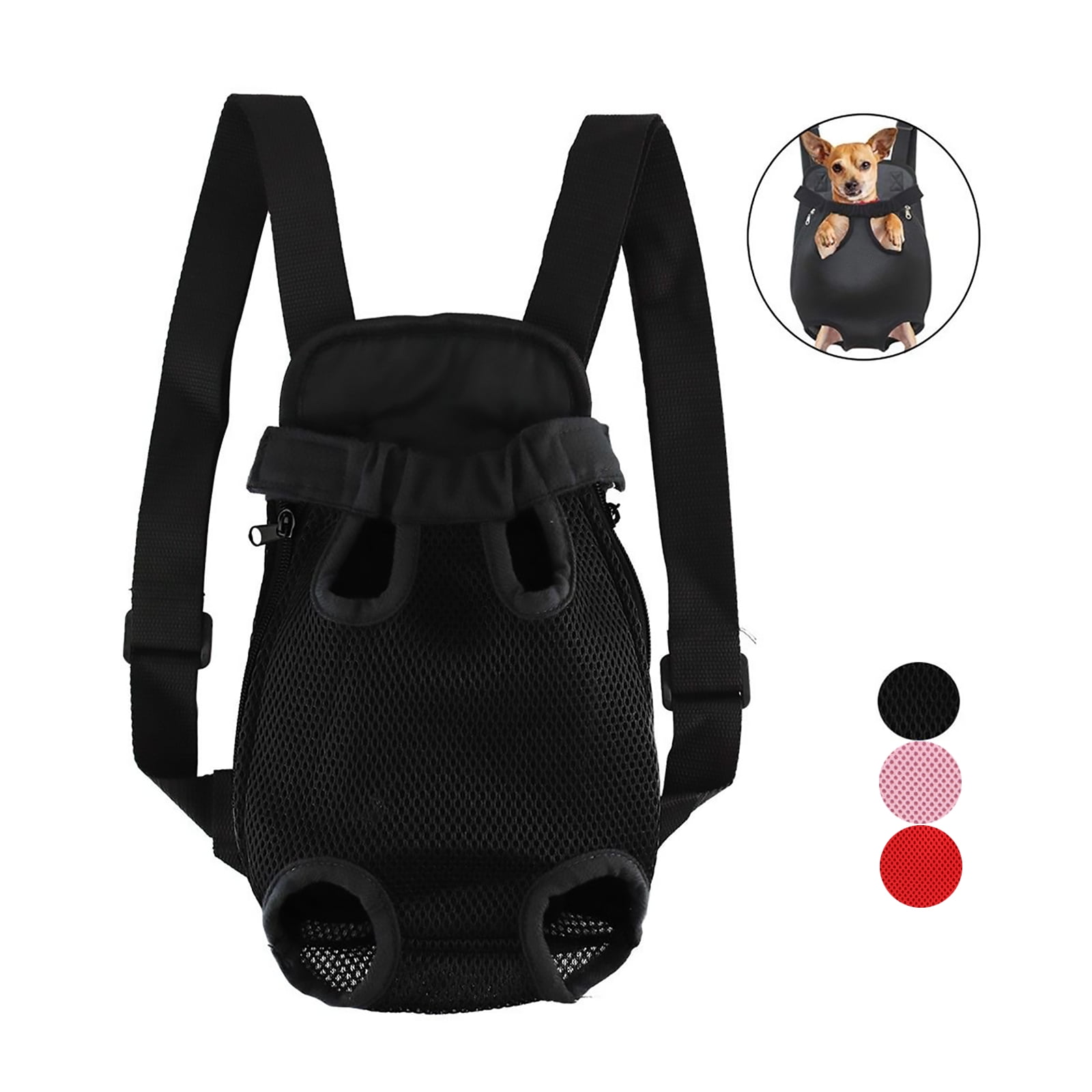 Dog Cat Carrier Backpack Adjustable Frontpack Carrier Outdoor Travel Bag Legs Out EasyFit for