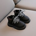 thumbnail image 2 of Toddler Boy Girl Boots Fall Casual Soft Zip Kids Fashion Low Shoes Black 26, 2 of 4