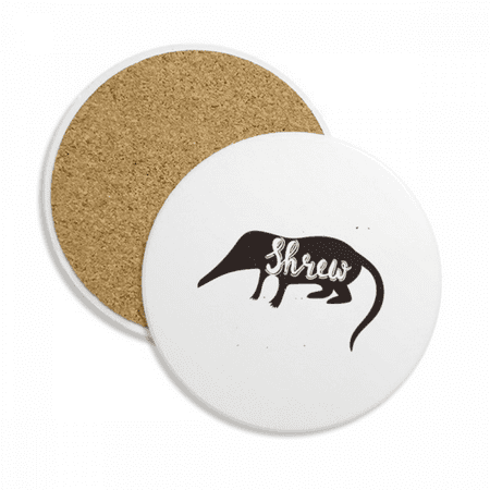 

Shrews Black And White Animal Coaster Cup Mug Tabletop Protection Absorbent Stone