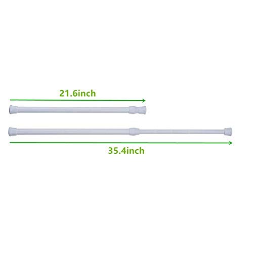 Varillas de tensión, 6 paquetes Ajustable Barras de acero de acero Barras Tensiones Tensiones Tensiones de varilla de varilla de ducha Tensiones de varilla extensible 21.6-35.4 pulgadas qinsou Ver descripción