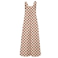 thumbnail image 4 of Ticikt Girls' Loose Fit Polka Dot Jumpsuit, Sleeveless Overalls with Pockets for All-Day Comfort,Khaki, 4 of 5