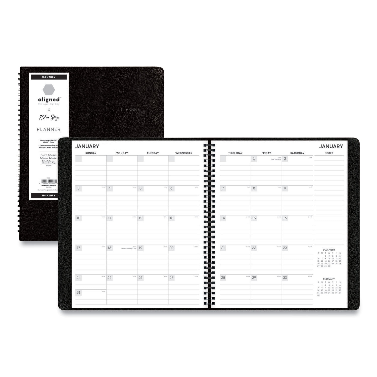 Blue Sky Aligned Monthly Planner with BuiltIn Pocket Page 11 x 9