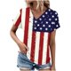 thumbnail image 1 of Camiseta de Manga Corta con Cuello en V, Camiseta Larga de Moda Y Ligera para Mujeres, 1 of 4