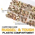 thumbnail image 5 of VIGRUE 150 piezas #8-32#10-24 1/4"-20 5/16"-18 3/8"-16 Kit surtido de tuercas de remache UNC de acero al carbono Acabado chapado en zinc amarillo Surtido de tuercas de inserción roscadas de cabeza pla, 5 of 5