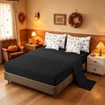 thumbnail image 4 of Homewish Funny Spooky Animal Queen Bedding, Halloween Pumpkin Lantern Bedding Comforter Set Queen, Off White Orange, Black Reversible 7 Pieces, 4 of 7