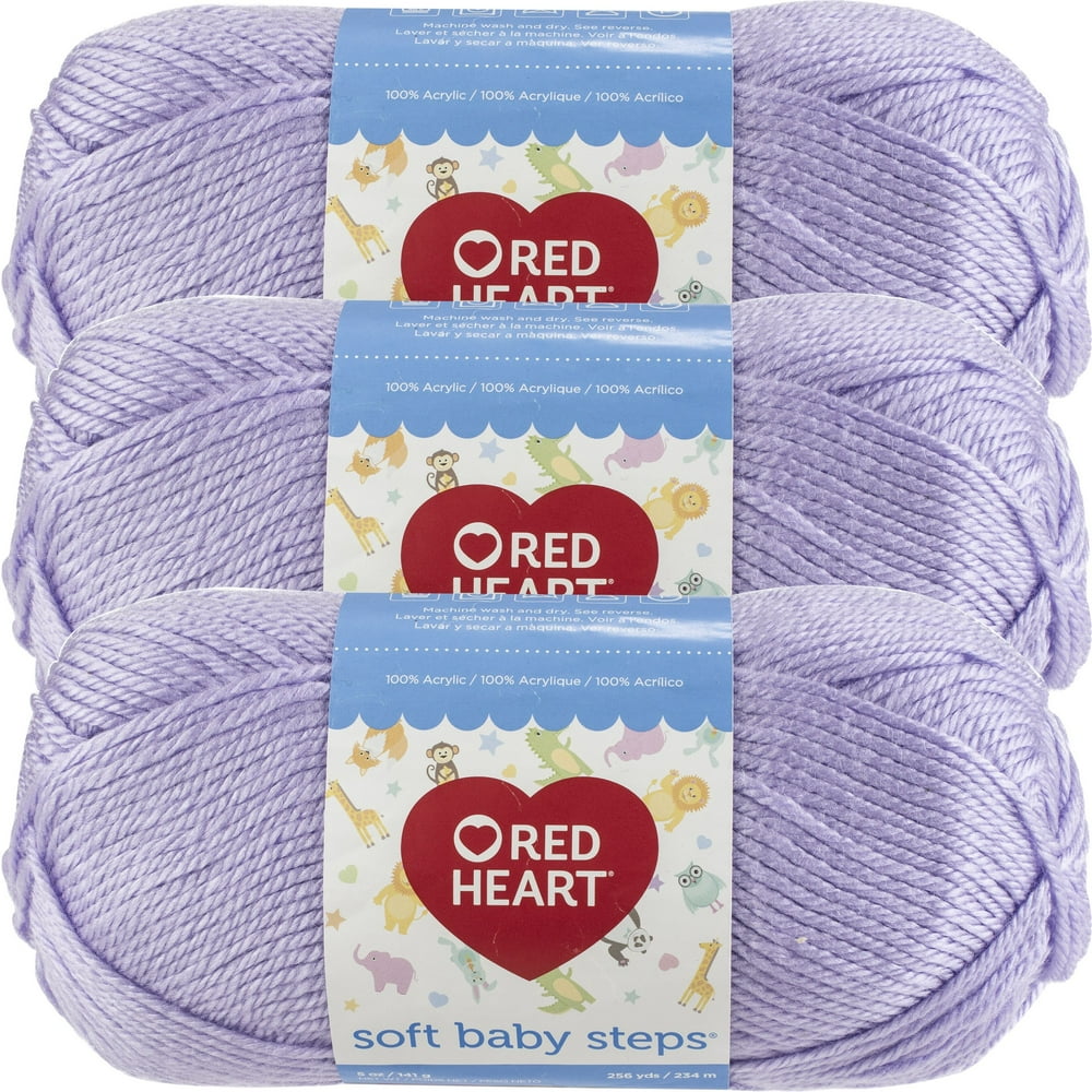 Red Heart Soft Baby Steps YarnLavender, Multipack Of 3