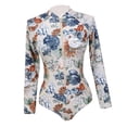 thumbnail image 4 of Traje de baño de manga larga para mujer con cremallera Salvador para vacaciones de verano Snorkel L, 4 of 10