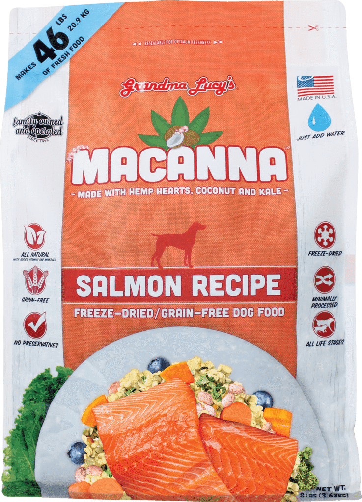 Grandma Lucy's Macanna GrainFree Salmon FreezeDried Dog Food, 8 Lb
