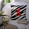 thumbnail image 3 of Carolines Treasures CJ1024-APW1414 Letter A Monogram - Zebra Stripe and Red Fabric Decorative Pillow, 14Hx14W,, 3 of 4