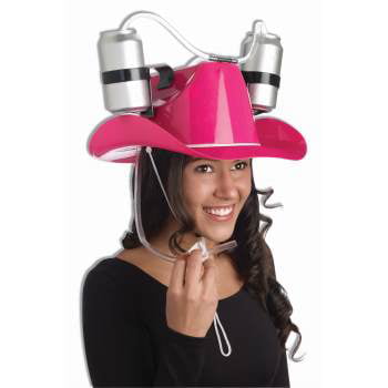 Great Party Hat Drinking Cowboy Beer Hat Pink .. 
