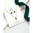 thumbnail image 2 of Goldtone May Emerald Birthstone CZ Earring & Necklace Set, 2 of 2
