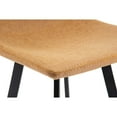 thumbnail image 6 of LeisureMod Elland Modern Upholstered Leather Bar Stool With Iron Legs & Footrest Set of 2, 6 of 8