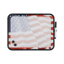 11x14" Flag Design Magnetic Dry Erase Boards, Black Plastic Frame