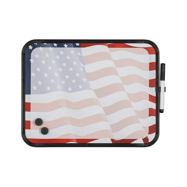 11x14" Flag Design Magnetic Dry Erase Boards, Black Plastic Frame