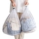 thumbnail image 1 of HUXIXI Bolsa de lavandería de malla de 31 x 24 pulgadas, bolsas de lavandería extra grandes con cordón, lavable a máquina para viajes, fábricas, dormitorio universitario, apartamento, hogar (blanco, XL-2Pack), 1 of 5