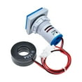 thumbnail image 3 of Square Dual Display Indicator Ammeter Voltmeter 2-in-1 Signal Light 22mm LED Meter, 3 of 8