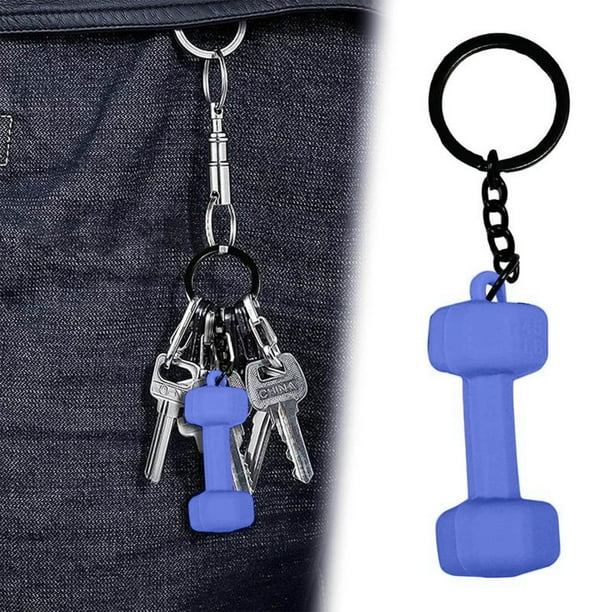 Adornos colgantes, regalos de decoración, decoración colgante, mini llavero con mancuernas, llavero de fitness, llavero para entusiastas del gimnasio, llavero de levantamiento de pesas, bolsa de regal