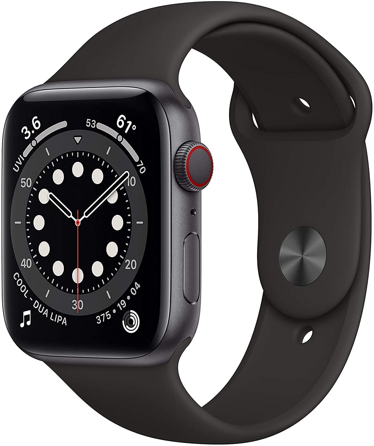 Apple Watch Series 6 GPS+ Cellular - 40mm - Space Gray Case + Black Sport Band