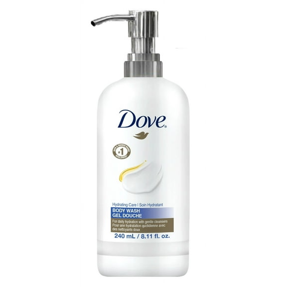 Dove Hydrating Care Daily Use Body Wash, Cruelty Free, 8.11 oz, 6 Pack