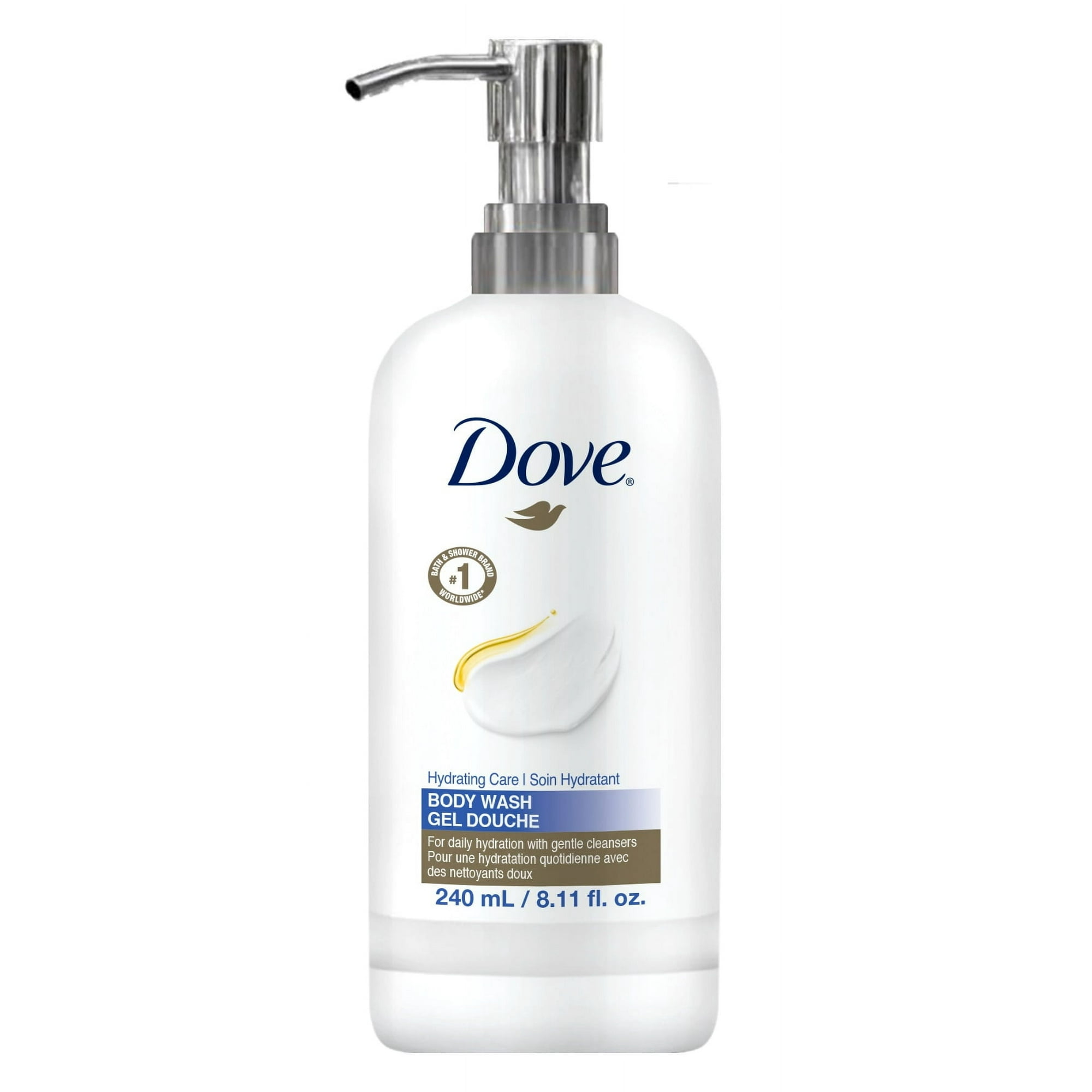 Dove Hydrating Care Daily Use Body Wash, Cruelty Free, 8.11 oz, 6 Pack