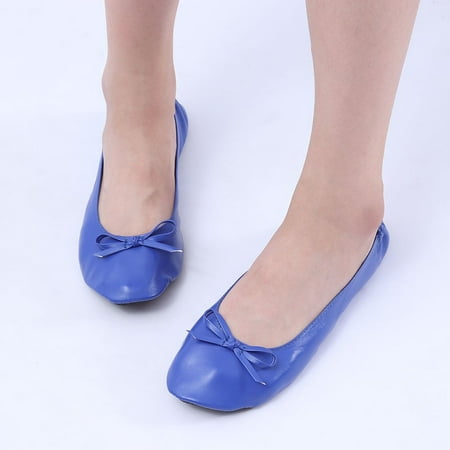 

NECHOLOGY Warm Womens Slippers Shoes Slipper Party Travel Flat Women Dance Ballet Roll Foldable House Slipper Boots for Women Blue 9.5