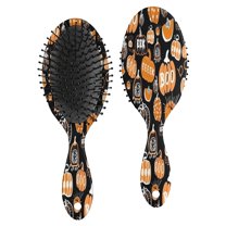 Halloween Pumpkin Doodle Pattern Hair Brush,Girls Detangling Hair Brush,Glide Through Tangles with Ease for Wet & Dry Hair,8.8"X2.8"