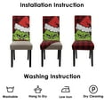 thumbnail image 6 of Chair Covers for Dining Room Chairs Stretch Christmas Printed Dining Chair Cover Set Of 6,Washable Elastic Christmas Kitchen Chair Slipcovers,Removable Seat Protector for Home or Party, 6 of 8