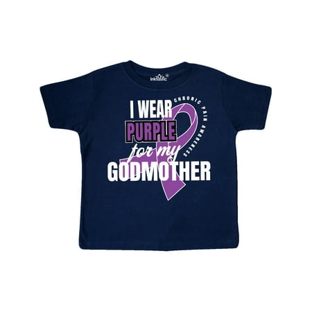 

Inktastic Chronic Pain I Wear Purple For My Godmother Gift Toddler Boy or Toddler Girl T-Shirt