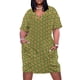 thumbnail image 1 of Belleza atemporal: Vestido de mujer con bolsillos sueltos, estampado de flores vintage en verde oscuro y rojo, vestido de playa, vestido de manga larga, 1 of 7